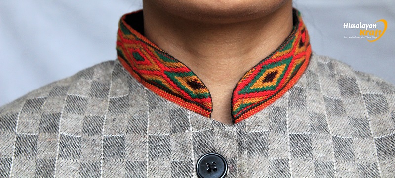Nehru/Modi Jackets for Men - Sheep Wool - Dark Grey - Made In Himachal