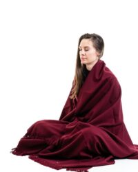 Hand woven Wool Meditation Prayer Scarf Wrap Blanket - HimalayanKraft